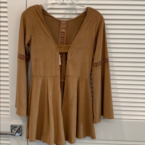 Vegan Micro Suede Romper - Picture 3 of 5